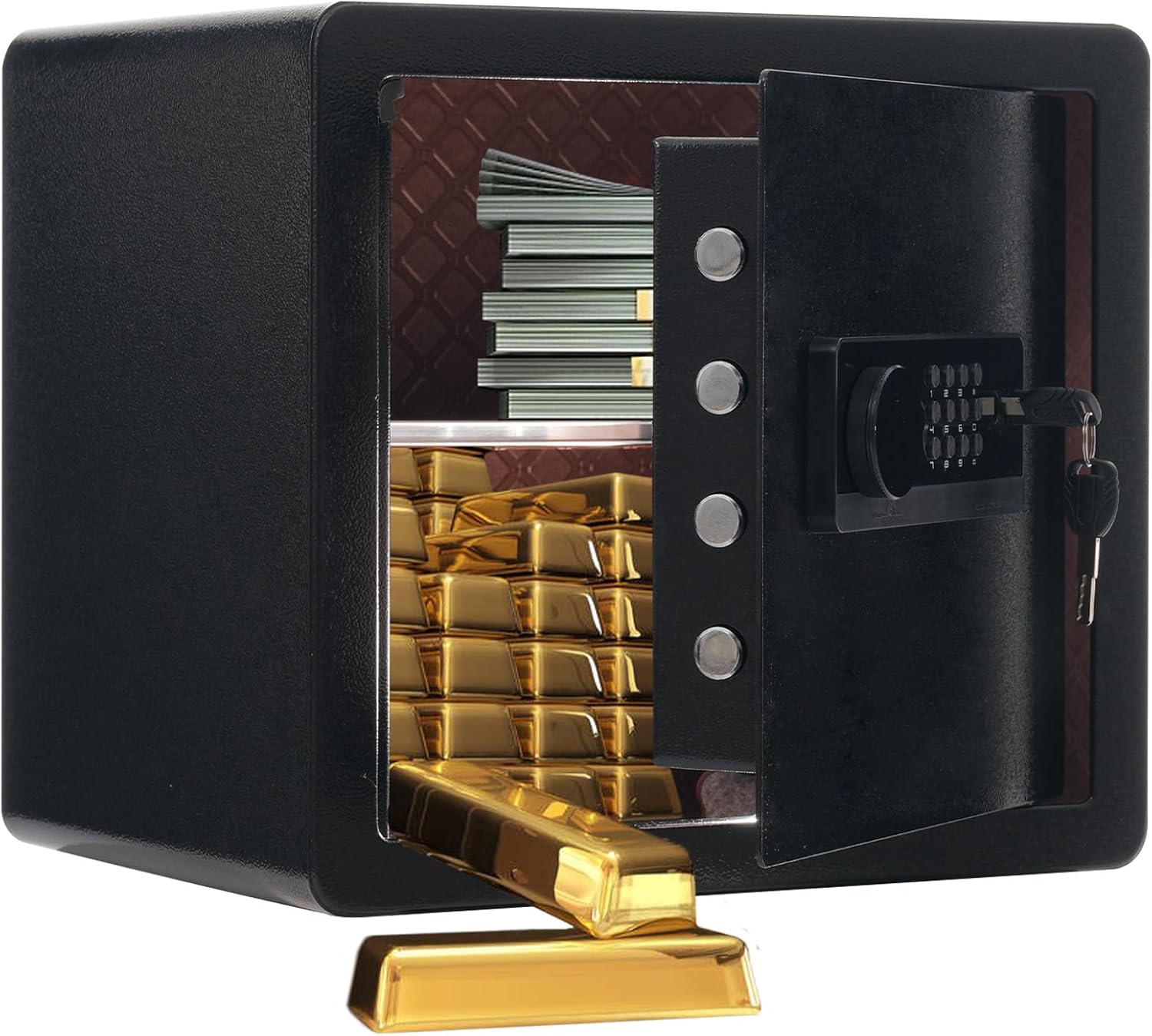 金庫 40cm（43L） 緊急キー テンキー式 振動警報 アンカーボルト付き